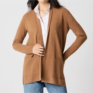 J. Crew 100% Cotton Chelsea Sweater Blazer in Camel Brown - Size XXS